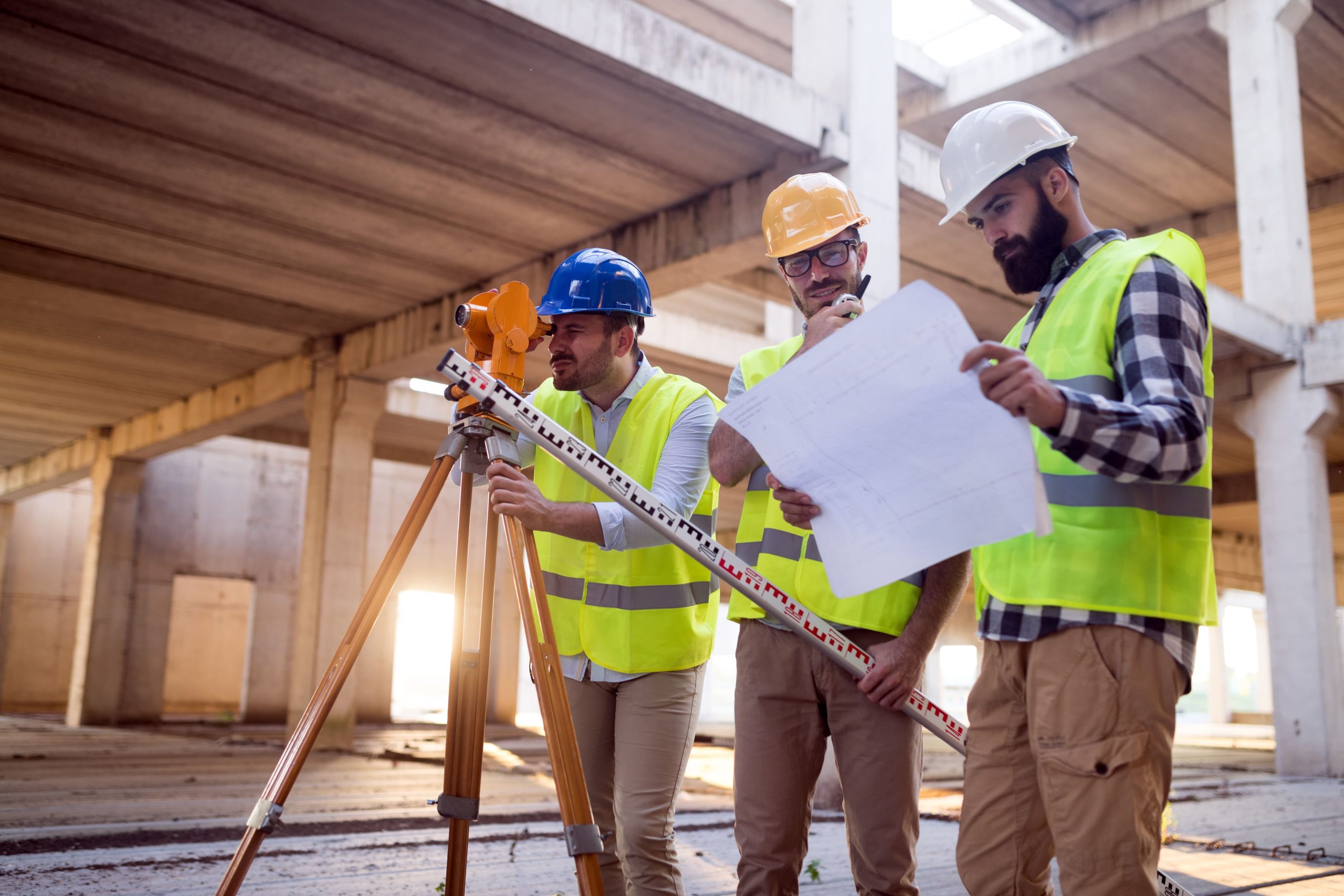 Engineer conducting structural assessment of construction project in Dubai